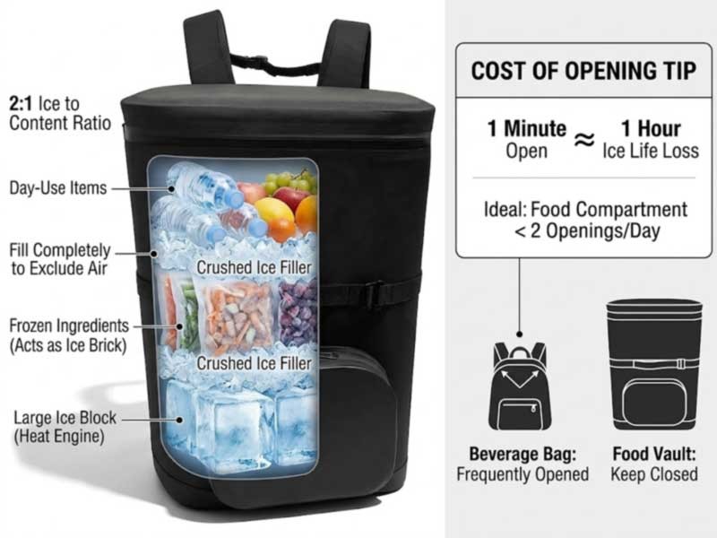 Kemping Cooler hátizsákok: Többnapos hidegtartás az ösvényen